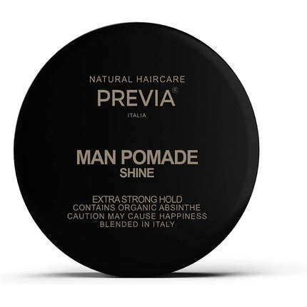 Previa Man Pomade Shine Extra Strong Hold, Gel pentru bărbați, ambalaj negru, 110 g