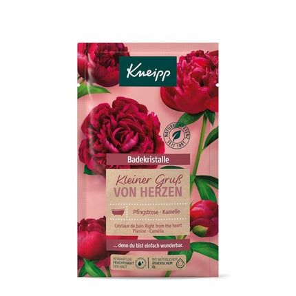 Set cadou baie Kneipp, cristale, rosu, mesaj special