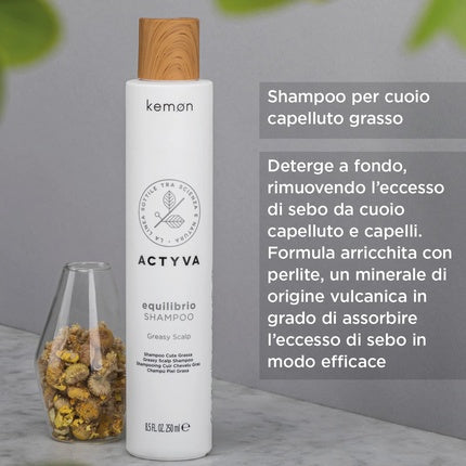 Șampon Kemon Actyva, sebum-control, alb, 250ml