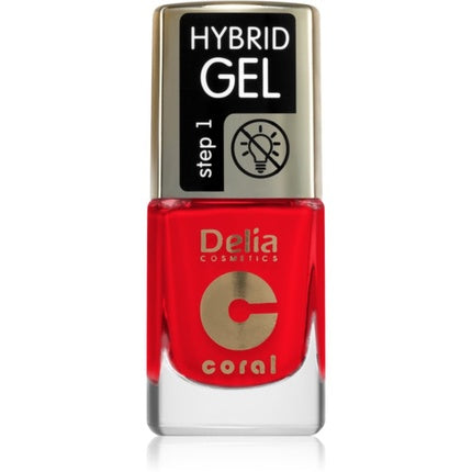 Gel Polish Delia Cosmetics Coral Hybrid Gel Nail Polish Color Coral 11ml