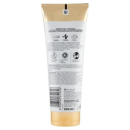 Balsam pentru Păr Pantene Miracles cu Bambus și Biotină, 200ml, Alb/Gold