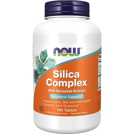 Supliment Silica Complex Vegetarian NOW Foods 500mg, 180 Tablete