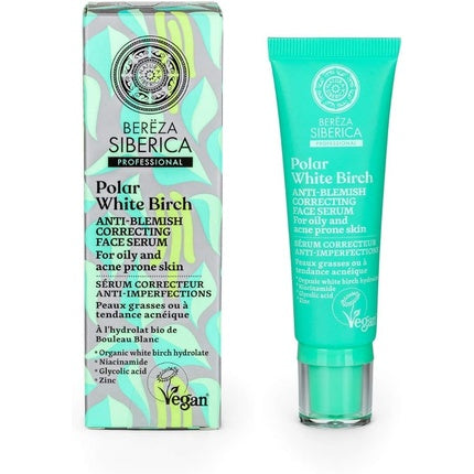 Ser corector anti-imperfecțiuni Natura Siberica Polar White Birch, 50g
