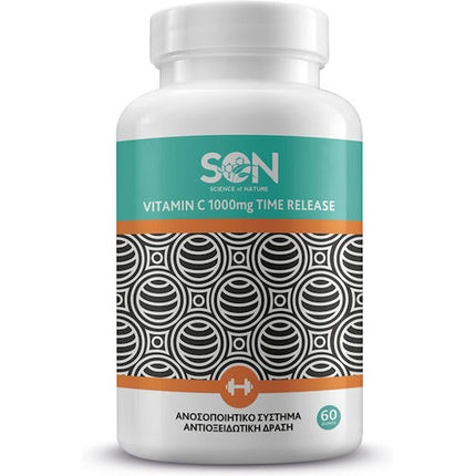 Supliment Vitamină C, Science Of Nature, Time Release 1000mg, 60 Tablete, Alb/Verde