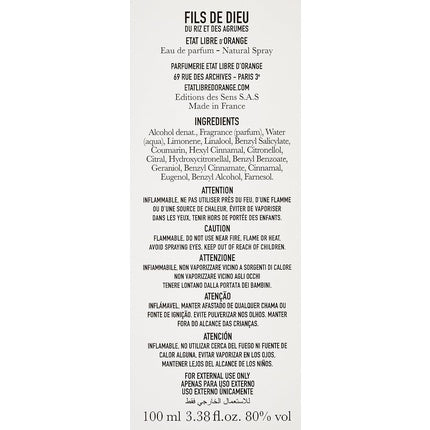 Parfum, Etat Libre D Orange, Fils de Dieu, 100 ml