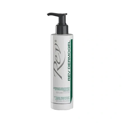 Gel lichid Rev Dermogel, 250 ml, ambalaj cu pompă alb și verde