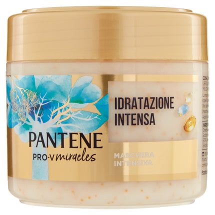 Masca pentru păr, Pantene Pro-V Miracles Intense Hydration, 300 ml, ambalaj auriu