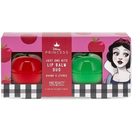 Mad Beauty Disney Princess Snow White Apple and Strawberry Lip Balm, 2x10g