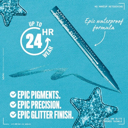 Rimel pentru ochi, NYX Professional Makeup Epic Ink Liner Glitz, metallic