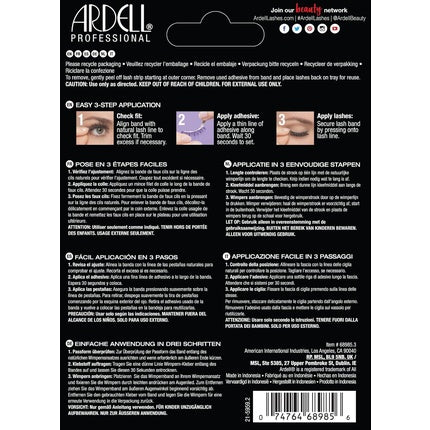 Gene false Ardell, Natural 105, negru, set 6 perechi