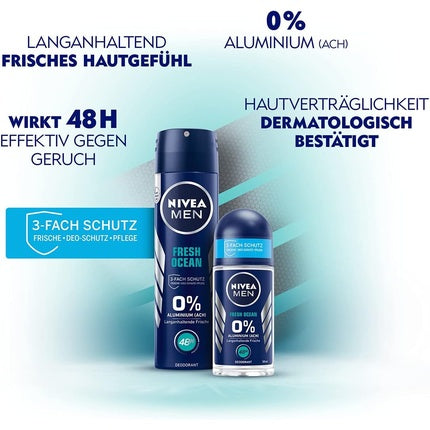 Nivea Men Fresh Ocean Deodorant Roll-On, 50ml