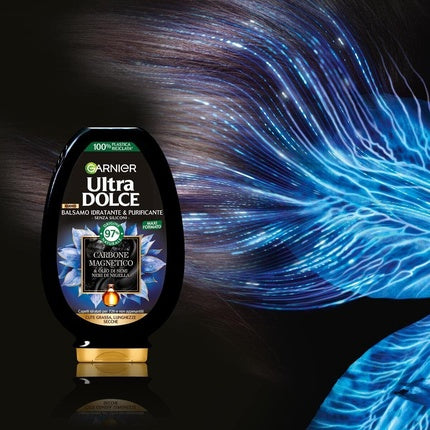 Șampon Garnier Ultra Dolce Carbone, Condiționer fără siliconi, 250ml, Pachet de 3