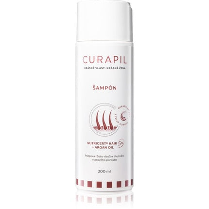Șampon Activare Fire de Păr, Curapil, NutriCerel Hair + Ulei de Argan, Alb, 200 ml
