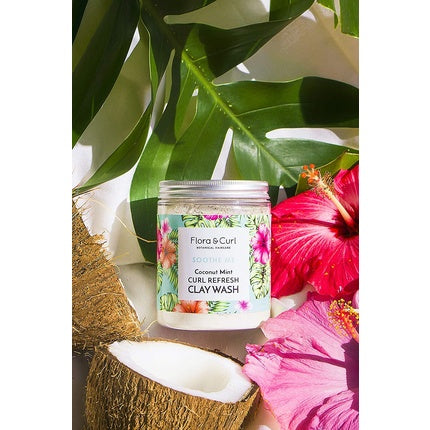 Șampon, Flora & Curl, Clay Wash, verde, 260g