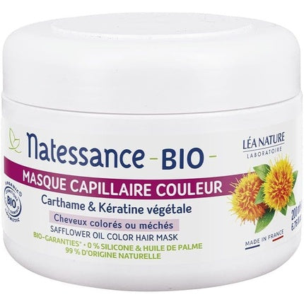 Masca capilară Natessance, BIO, cu Safflower și Keratină, 200ml