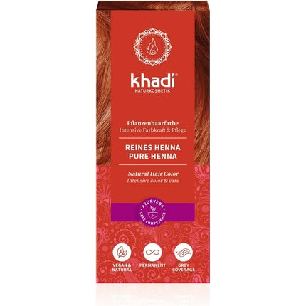 Vopsea păr, Khadi, plantă Henna, 100g