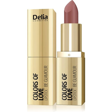 Ruj Delia Cosmetics Colors of Love Double Date, efect de lungă durată, ambalaj auriu