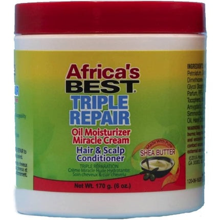 Cremă de păr cu ulei și scalp, Africa's Best, Triple Repair, 170g