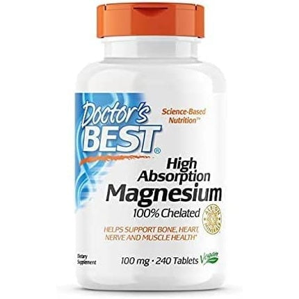 Doctor's Best High Absorption Magnesium, 240 Tablete Vegane