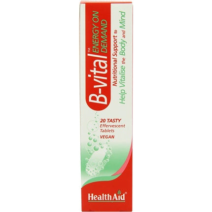 Tablete efervescente, HealthAid, B-Vital, 20 bucăți, vegan