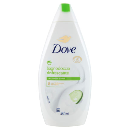 Gel de duș Dove Refreshing cu Castraveți și Ceai Verde, 450 ml