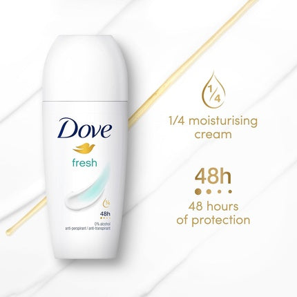 Deodorant roll-on Dove Fresh, 50 ml, alb