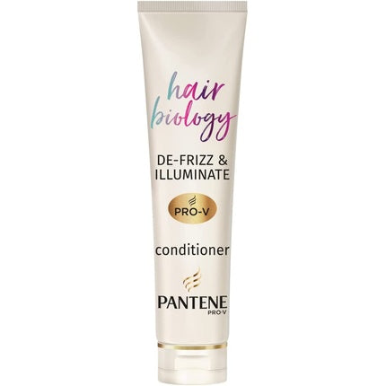 Condiționator Pantene Hair Biology De-Frizz & Illuminate, cu acid hialuronic și Omega-9 pentru păr vopsit, 160ml
