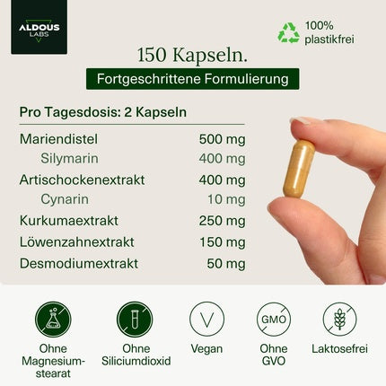 Supliment Aldous Labs, Mariendistel, 150 capsule