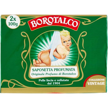 Săpun solid, Borotalco, parfum borotalcum, 100g, pachet 2 buc.