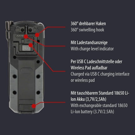 Lampa Inspectie LED, Brennenstuhl, Negru-Gri