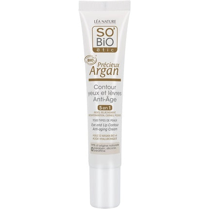 Crema Anti-Aging pentru Ochi și Buze, SO'BiO étic, Precious Argan, 15ml