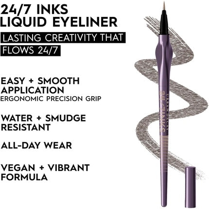 Eyeliner Urban Decay 24/7 Liquid Ink rezistent apă, gunmetal