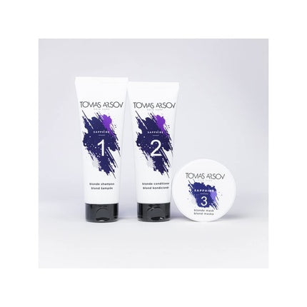 Șampon Tomas Arsov Sapphire, 270g, ambalaj albastru cu design floral