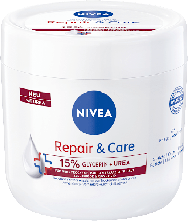 Nivea Care Cream Repair & Care Urea, Lichid corp, 400 ml, alb