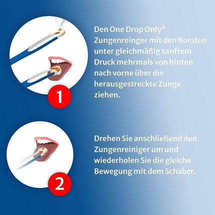 One Drop Only Professional Deluxe Răzuitor pentru Limbă, Argintiu, Plastic