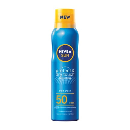 Spray protector solar Nivea Sun Protect & Refresh SPF50, albastru, 225g
