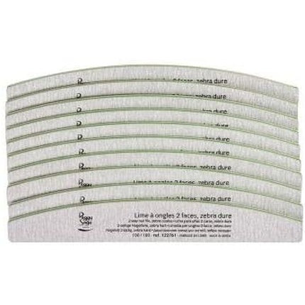 File pentru unghii Peggy Sage Zebra Hard 100/180, set de 10 bucăți