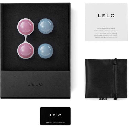 Bile Kegel, Lelo, Beads, silicon, alb-roz