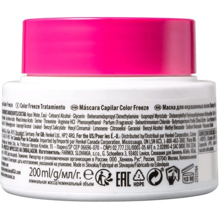 Tratament par vopsit, Schwarzkopf, BC Color Freeze, 200ml