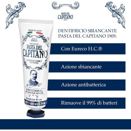 Pasta de dinți Pasta Del Capitano 1905 Whitening Ox-Active, alb, 25 ml