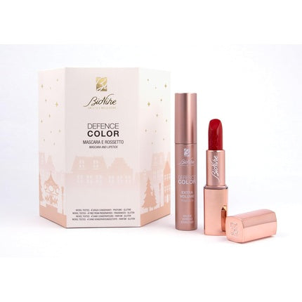 Set Cosmetice BioNike Defence Color, Ruj Crema Velvet 3.5ml și Mascara Extra Volume 11ml