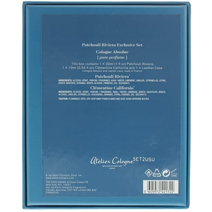 Set Cadou Parfum, Atelier Cologne, Patchouli Riviera, Albastru