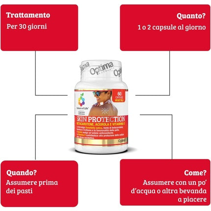 Vitamine, Optima Naturals, Skin Protection, capsule