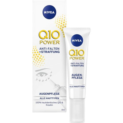 Cremă pentru ochi Nivea Q10 Power Anti-îmbătrânire, Alb, 15ml