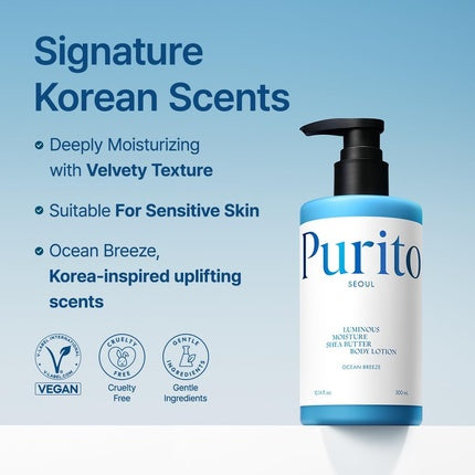 Purito Luminous Moisture Shea Butter Body Lotion - 360 g