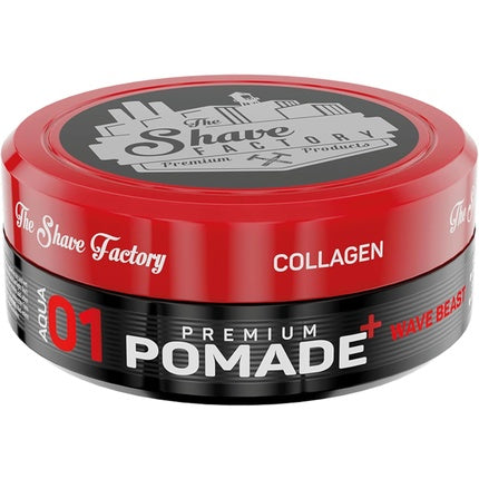 Gel de păr, The Shave Factory, Premium Pomade 01 Wave Beast cu Collagen, Extra Hold, Extra Shine, 150ml
