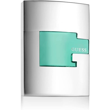 Eau de Toilette GUESS pentru Bărbați, 1.7 Fl Oz, sticlă argintie cu detaliu turcoaz