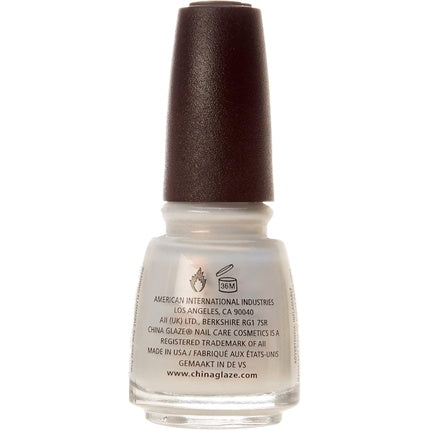 Lac de unghii China Glaze, Snow Way!, alb sidefat, 14ml