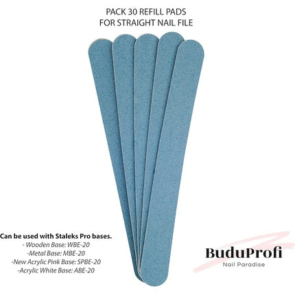 Set Rezerve Pile Unghii Staleks Exclusive, Albastru, 50 buc