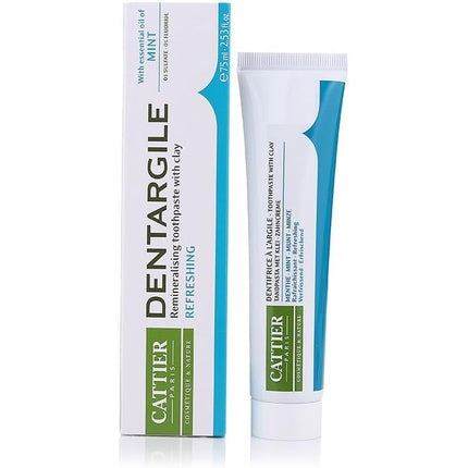 Pastă de dinți Cattier Dentargile Refreshing cu argilă și ulei esențial de mentă, 75ml